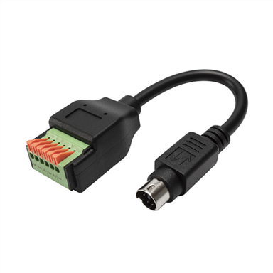 S-Video 4pin MINI DIN към терминален блок аудио кабел